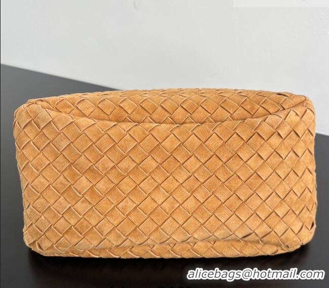 Affordable Price Bottega Veneta Campana Shoulder Bag in Suede 844249 Amber Brown 2025