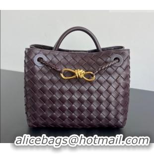 Market Sells Bottega Veneta Small Andiamo Top Handle Bag in Intrecciato Leather 743568 Dark Barolo Red 2026