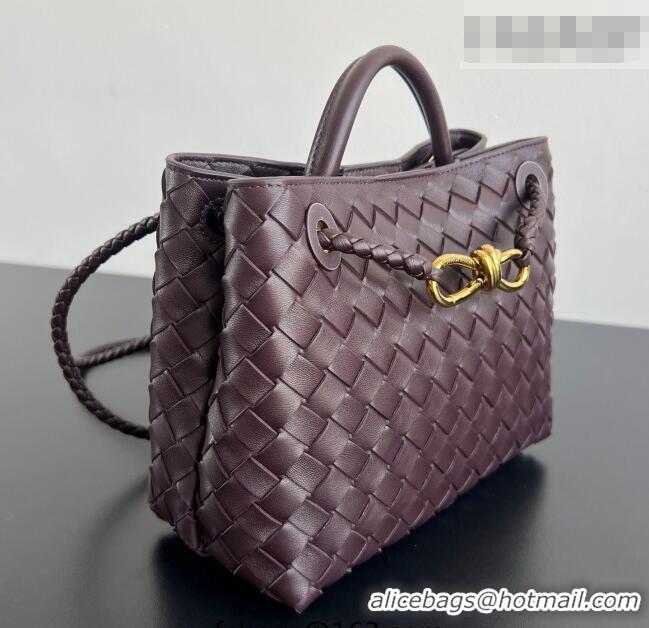 Market Sells Bottega Veneta Small Andiamo Top Handle Bag in Intrecciato Leather 743568 Dark Barolo Red 2026