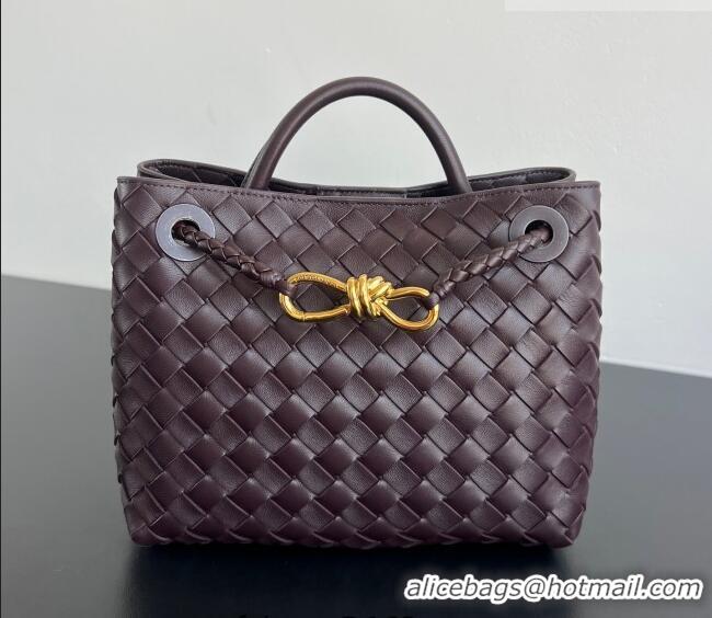 Market Sells Bottega Veneta Small Andiamo Top Handle Bag in Intrecciato Leather 743568 Dark Barolo Red 2026
