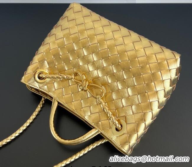 Spot Bulk Bottega Veneta Small Andiamo Top Handle Bag in Intrecciato Leather 743568 Gold-Tone 2026