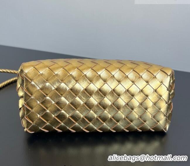 Spot Bulk Bottega Veneta Small Andiamo Top Handle Bag in Intrecciato Leather 743568 Gold-Tone 2026