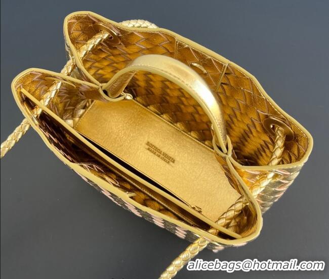 Spot Bulk Bottega Veneta Small Andiamo Top Handle Bag in Intrecciato Leather 743568 Gold-Tone 2026