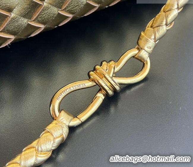 Affordable Price Bottega Veneta Medium Andiamo Top Handle Bag in Intrecciato Leather 743572 Gold-Tone 2026