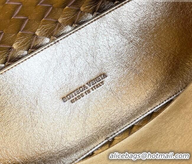 Affordable Price Bottega Veneta Medium Andiamo Top Handle Bag in Intrecciato Leather 743572 Gold-Tone 2026