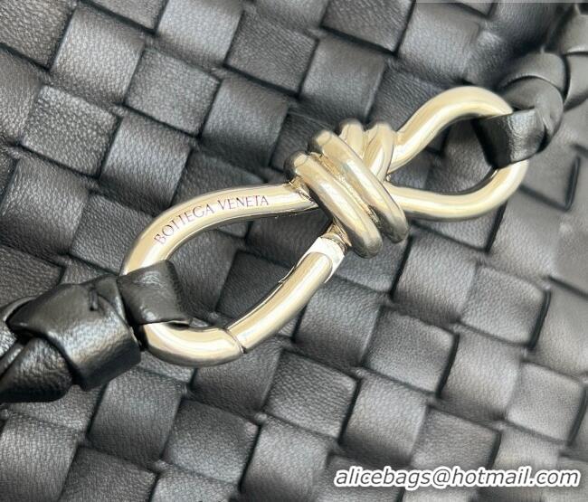 Top Quality Bottega Veneta Large Andiamo Top Handle Bag in Intrecciato Leather 743575 Black/Silver 2026