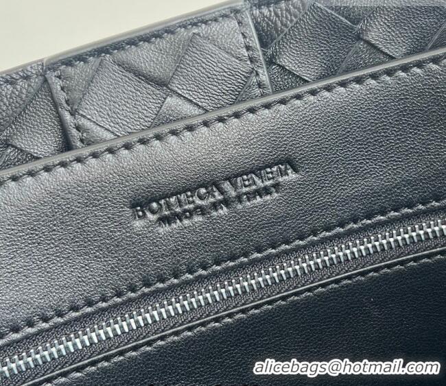 Top Quality Bottega Veneta Large Andiamo Top Handle Bag in Intrecciato Leather 743575 Black/Silver 2026