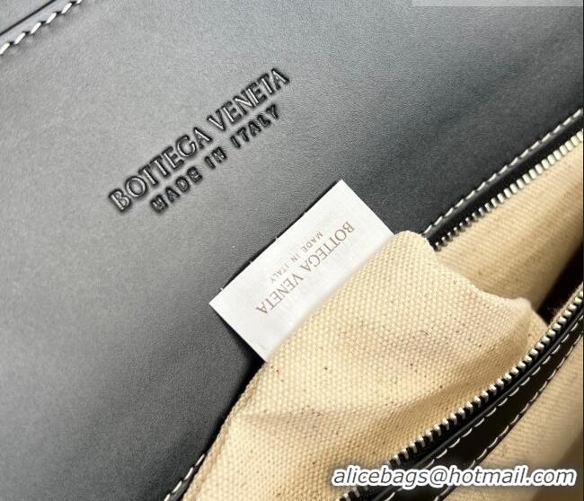 Original Cheap Bottega Veneta Mens Andiamo Voyager Tote Bag in Canvas and Leather 827066 Black 2026