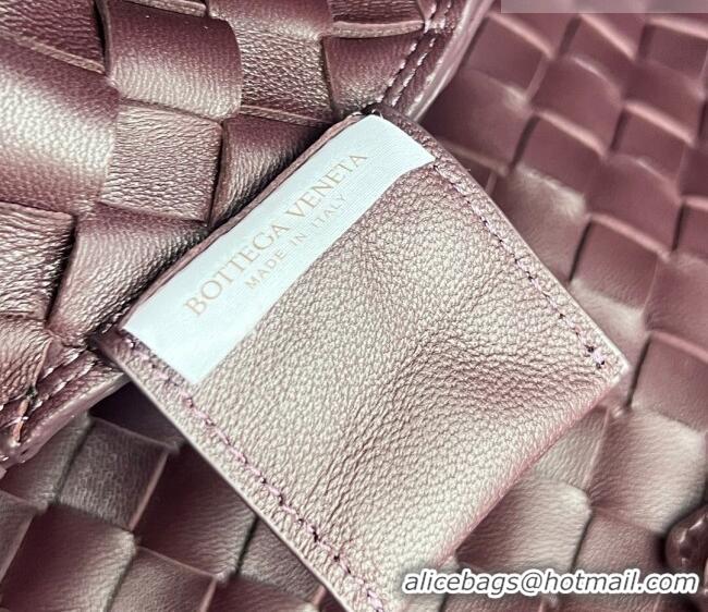 New Cheap Bottega Veneta Large Campana Shoulder Bag in Intrecciato Leather 844250 Dark Barolo Red 2025