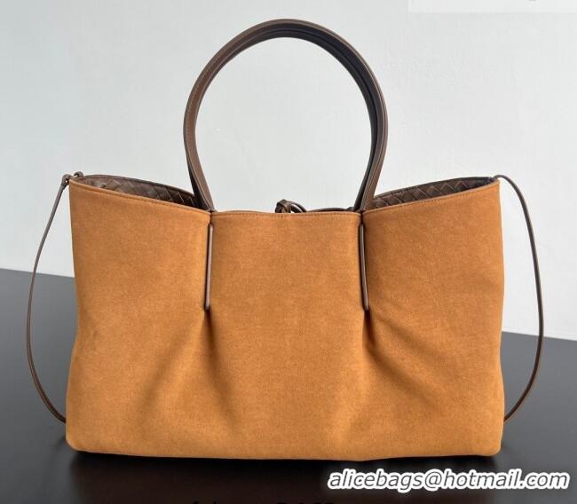 Top Quality Bottega Veneta Medium Pinacoteca Tote Bag in Intrecciato Leather 817166 Amber Brown/Yellow 2025