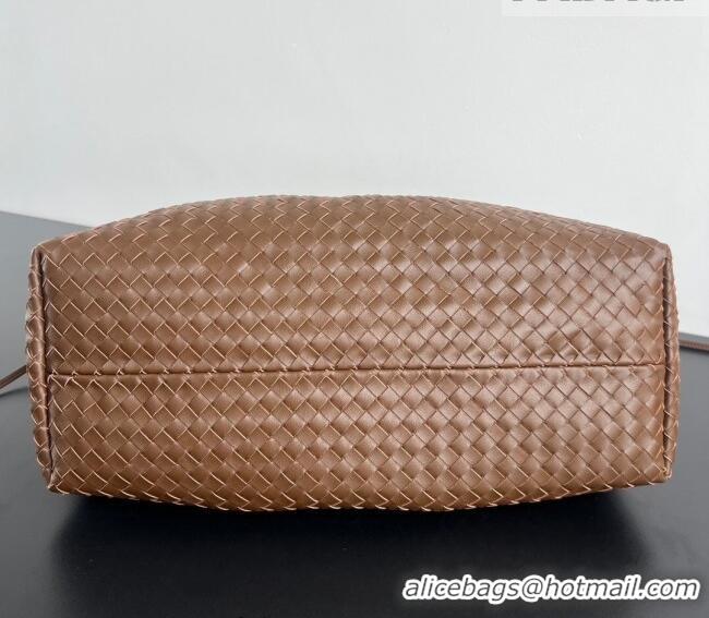 Top Quality Bottega Veneta Medium Pinacoteca Tote Bag in Intrecciato Leather 817166 Amber Brown/Yellow 2025