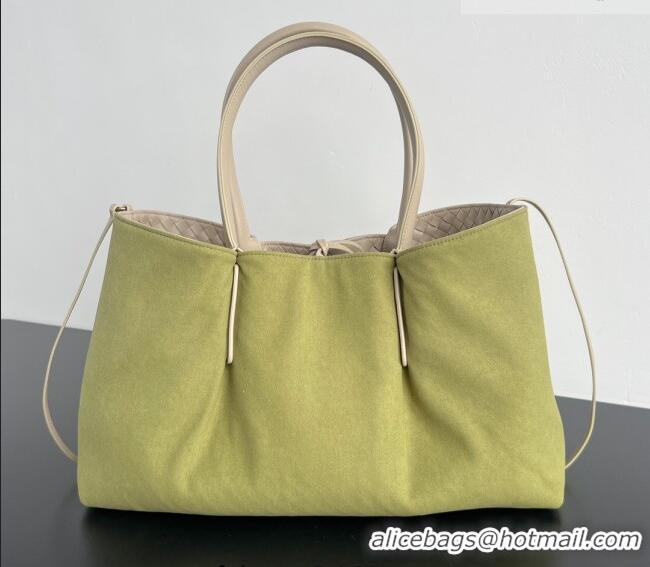 Super Quality Bottega Veneta Medium Pinacoteca Tote Bag in Intrecciato Leather 817166 Taupe/Green 2025