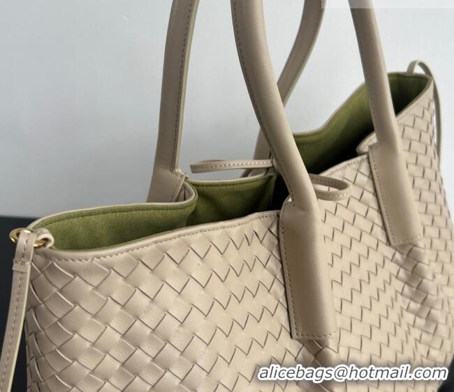 Super Quality Bottega Veneta Medium Pinacoteca Tote Bag in Intrecciato Leather 817166 Taupe/Green 2025