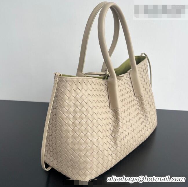 Super Quality Bottega Veneta Medium Pinacoteca Tote Bag in Intrecciato Leather 817166 Taupe/Green 2025