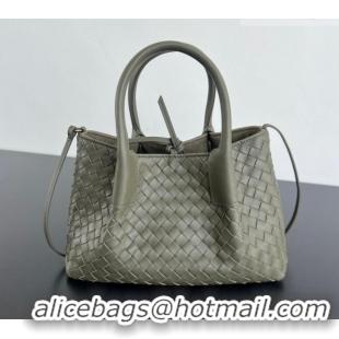 Grade Design Bottega Veneta Small Pinacoteca Tote Bag in Intrecciato Leather and Suede 819004 Cypress Green 2025