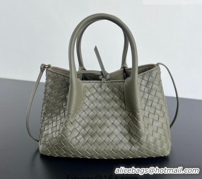 Grade Design Bottega Veneta Small Pinacoteca Tote Bag in Intrecciato Leather and Suede 819004 Cypress Green 2025