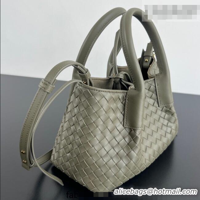 Grade Design Bottega Veneta Small Pinacoteca Tote Bag in Intrecciato Leather and Suede 819004 Cypress Green 2025