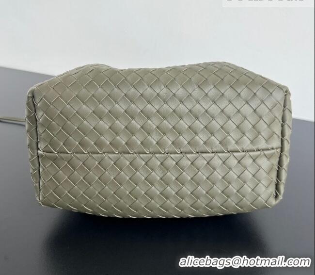 Grade Design Bottega Veneta Small Pinacoteca Tote Bag in Intrecciato Leather and Suede 819004 Cypress Green 2025