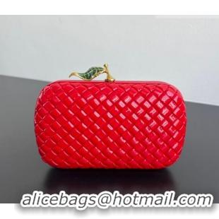 Best Price Bottega Veneta Knot Bag in Intrecciato Leather with Flower Clasp 826183 Red 2025