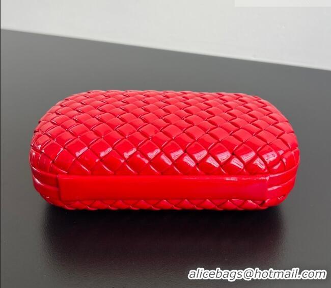 Best Price Bottega Veneta Knot Bag in Intrecciato Leather with Flower Clasp 826183 Red 2025