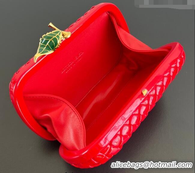 Best Price Bottega Veneta Knot Bag in Intrecciato Leather with Flower Clasp 826183 Red 2025