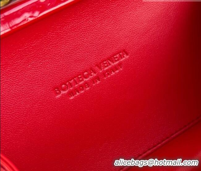 Best Price Bottega Veneta Knot Bag in Intrecciato Leather with Flower Clasp 826183 Red 2025