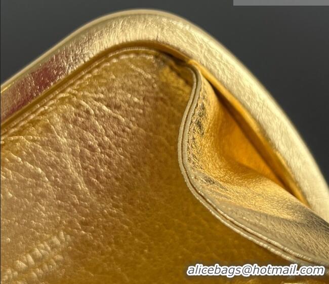 Promotional Bottega Veneta Knot Bag in Intrecciato Leather with Flower Clasp 826183 Gold-Tone 2025