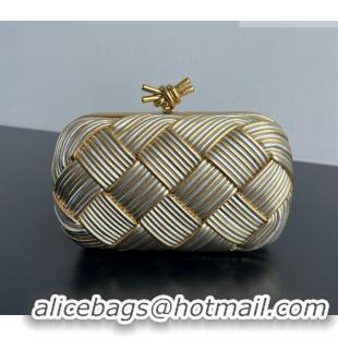 Top Design Bottega Veneta Knot Bag in Intrecciato Leather 804532 Silver/Gold 2026