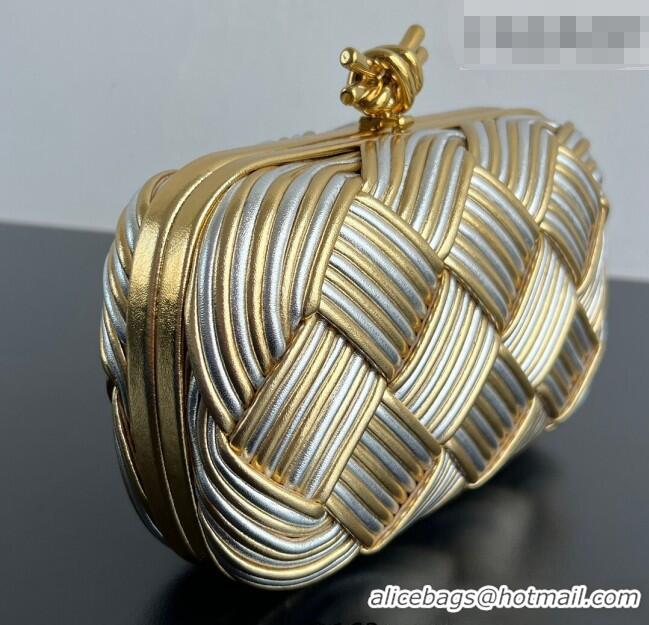 Top Design Bottega Veneta Knot Bag in Intrecciato Leather 804532 Silver/Gold 2026