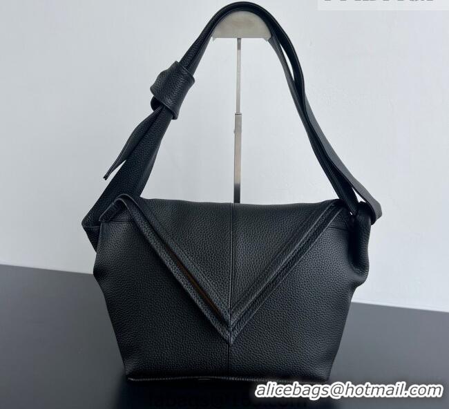 Top Grade Bottega Veneta Men's Small Sawyer Shoulder Bag in Grained Leather 815807 Black 2026