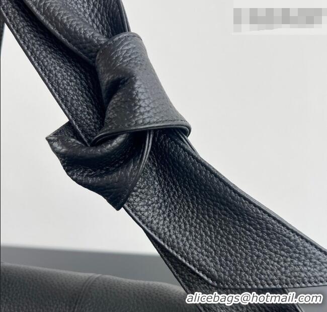 Top Grade Bottega Veneta Men's Small Sawyer Shoulder Bag in Grained Leather 815807 Black 2026