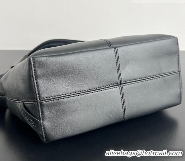 Top Grade Bottega Veneta Men's Small Sawyer Shoulder Bag in Smooth Leather 815807 Black 2026