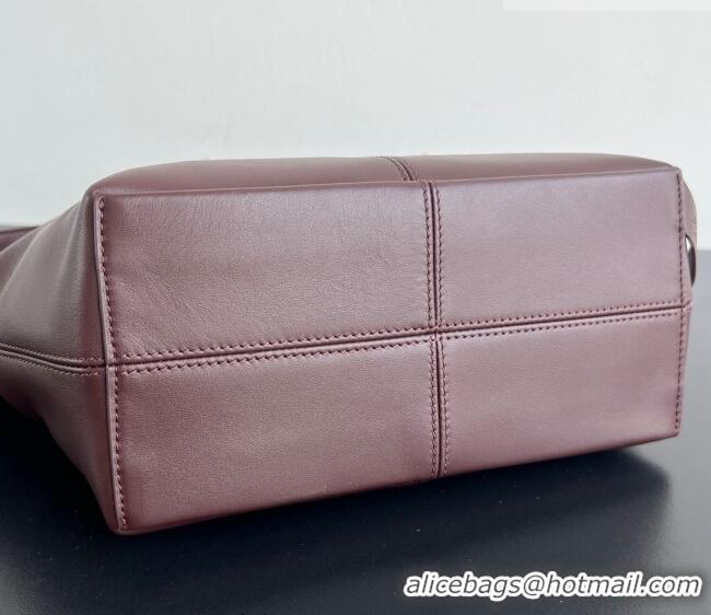 Discount Bottega Veneta Men's Small Sawyer Shoulder Bag in Smooth Leather 815807 Madder Brown 2026