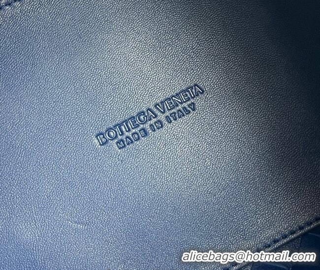 Promotional Bottega Veneta Small Parachute Shoulder Bag in Intrecciato Suede 796569 Royal Blue 2025