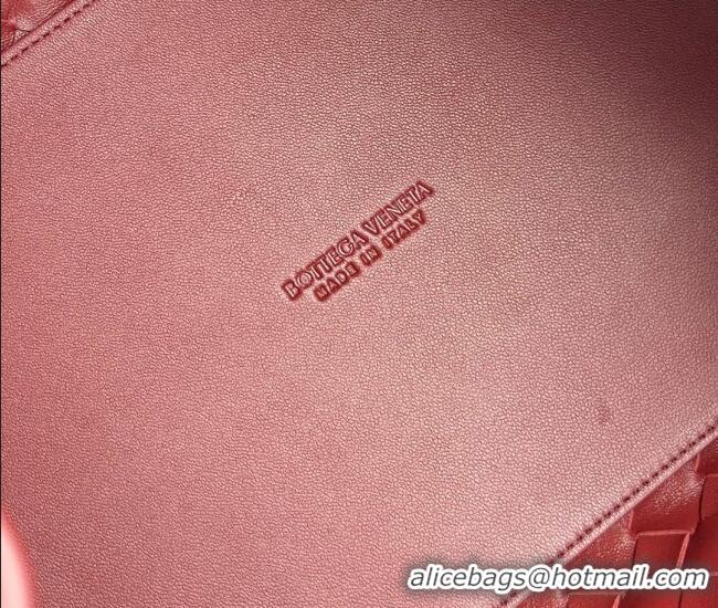 Best Quality Bottega Veneta Large Parachute Shoulder Bag in Intrecciato Leather 796571 Sapele Red 2025