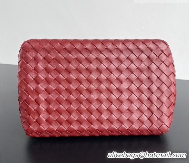 Best Quality Bottega Veneta Large Parachute Shoulder Bag in Intrecciato Leather 796571 Sapele Red 2025