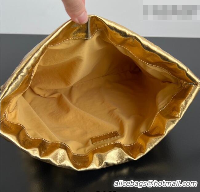 Affordable Price Bottega Veneta Medium Dustbag in Intrecciato Leather 796728 Gold-Tone 2025