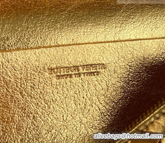 Famous Brand Bottega Veneta Bang Bang Vanity Case in Intrecciato Leather 789109 Gold-Tone 2025