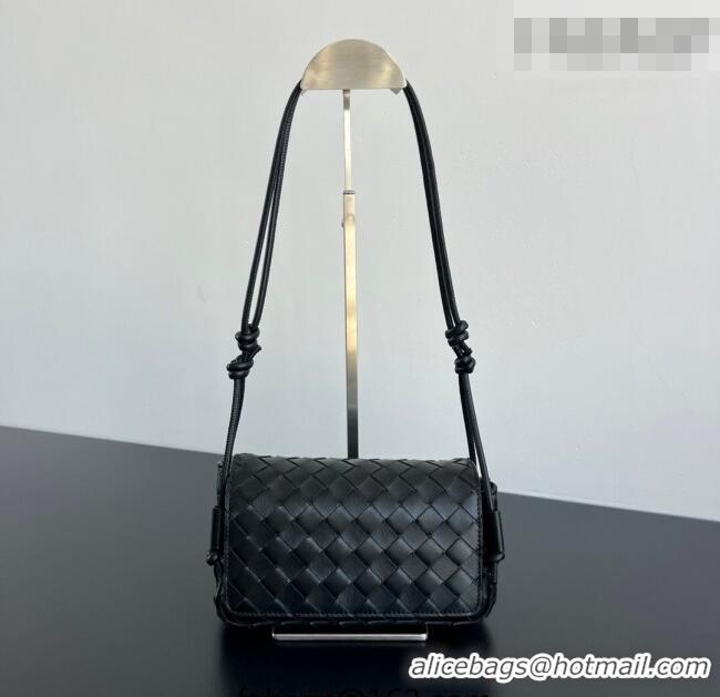 Top Grade Bottega Veneta Notturno Mini Bag in Intrecciato Leather 843893 Black 2026