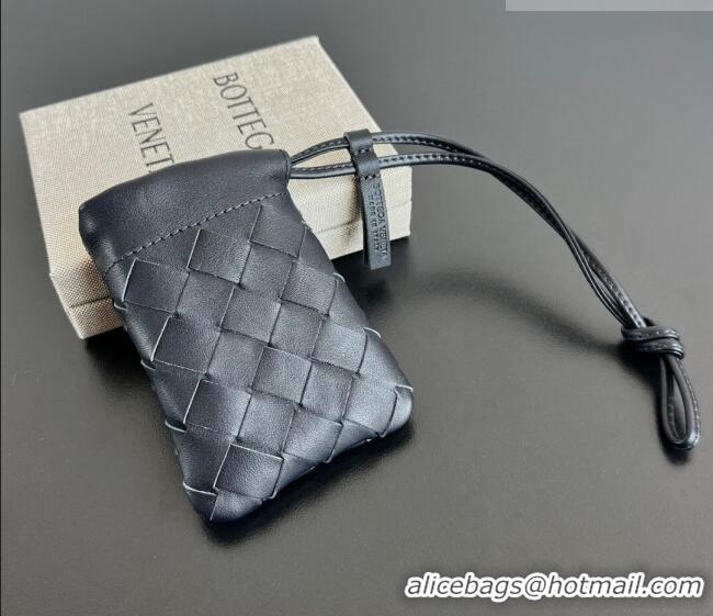 Best Quality Bottega Veneta Micro Dustbag in Intrecciato Leather 843903 Blue 2026