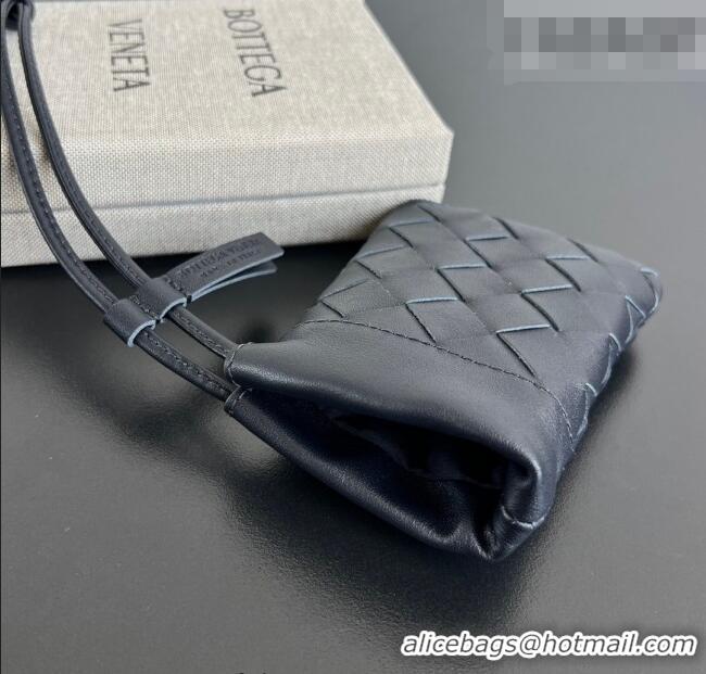 Best Quality Bottega Veneta Micro Dustbag in Intrecciato Leather 843903 Blue 2026