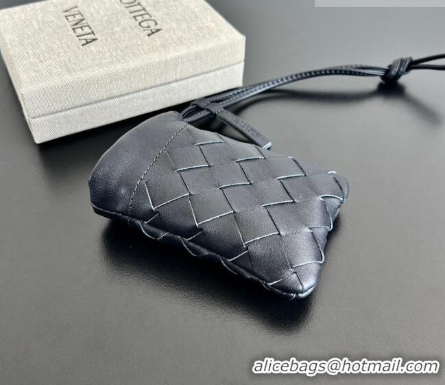 Best Quality Bottega Veneta Micro Dustbag in Intrecciato Leather 843903 Blue 2026