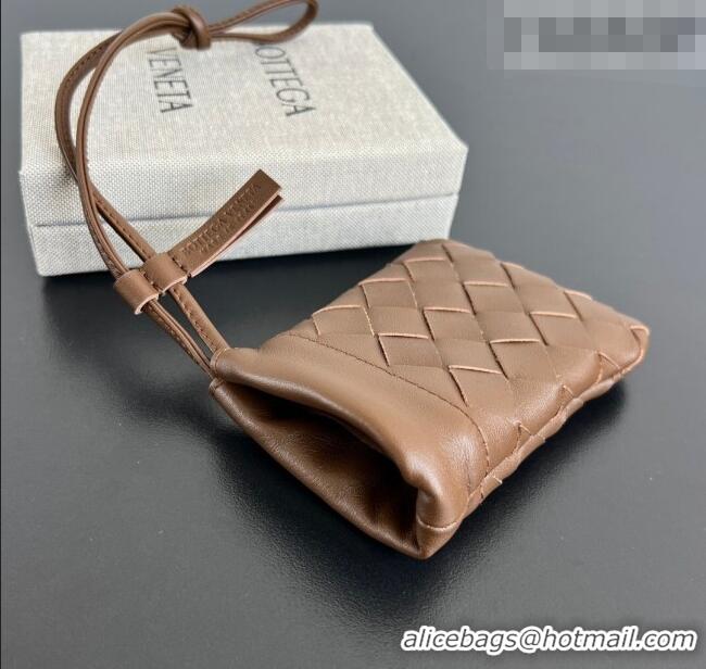 Buy Discount Bottega Veneta Micro Dustbag in Intrecciato Leather 843903 Brown 2026