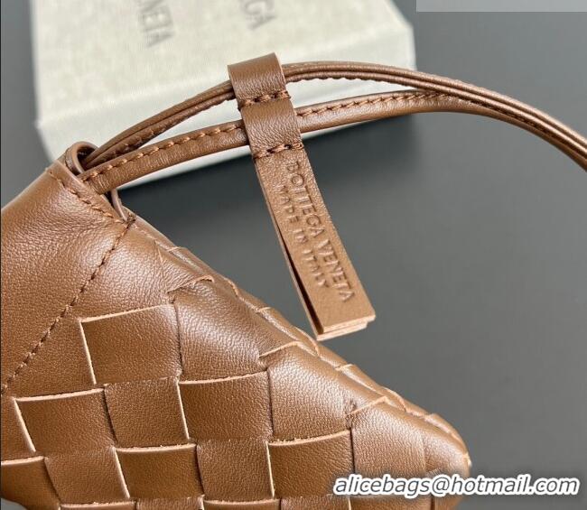 Buy Discount Bottega Veneta Micro Dustbag in Intrecciato Leather 843903 Brown 2026