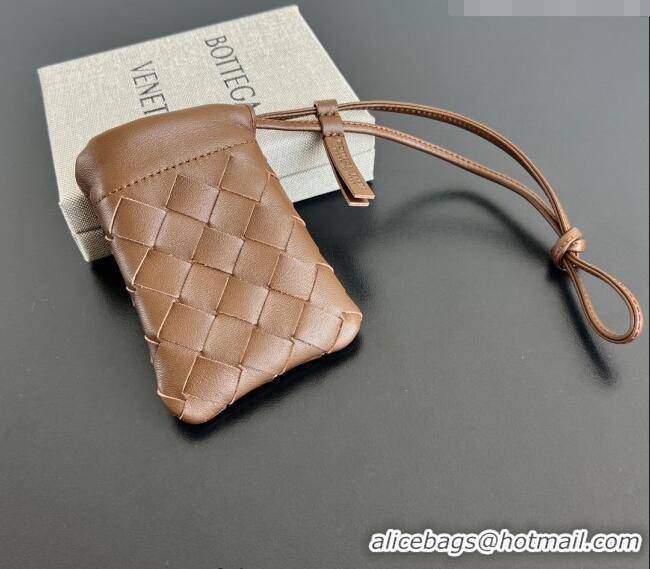 Buy Discount Bottega Veneta Micro Dustbag in Intrecciato Leather 843903 Brown 2026