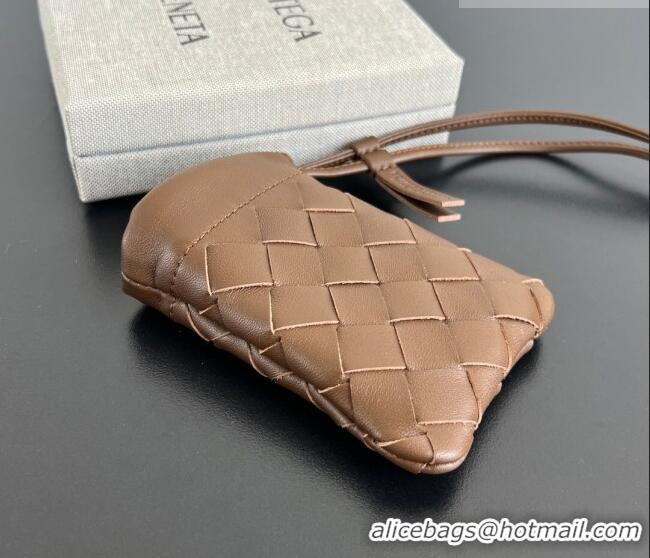 Buy Discount Bottega Veneta Micro Dustbag in Intrecciato Leather 843903 Brown 2026