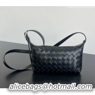 Super Quality Bottega Veneta Men's Traveler Phone Pouch Crossbody Bag in Intrecciato Leather 844018 Black 2026