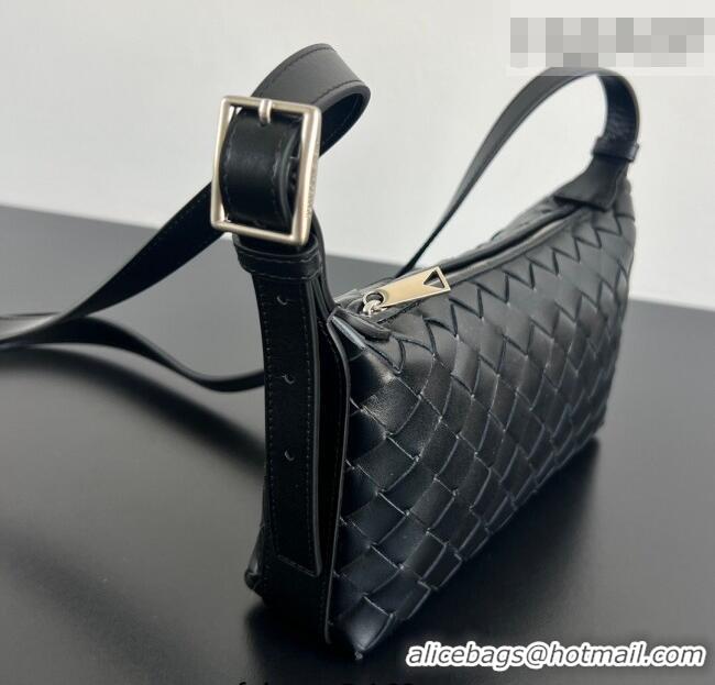 Super Quality Bottega Veneta Men's Traveler Phone Pouch Crossbody Bag in Intrecciato Leather 844018 Black 2026