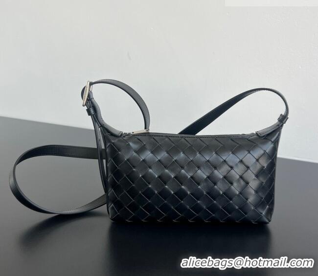 Super Quality Bottega Veneta Men's Traveler Phone Pouch Crossbody Bag in Intrecciato Leather 844018 Black 2026