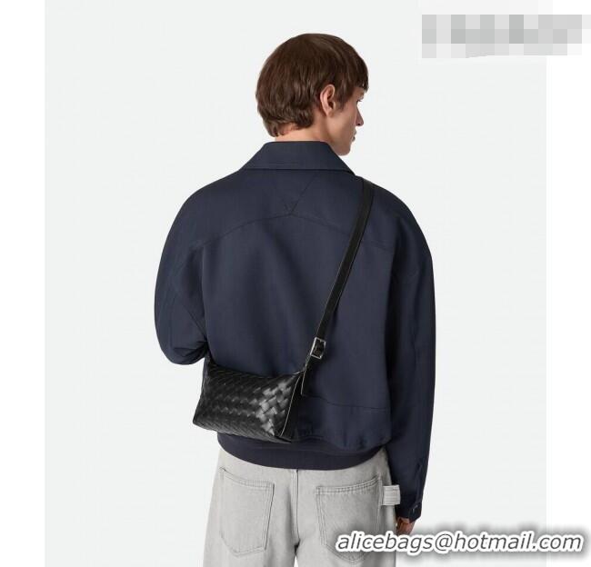 Super Quality Bottega Veneta Men's Traveler Phone Pouch Crossbody Bag in Intrecciato Leather 844018 Black 2026